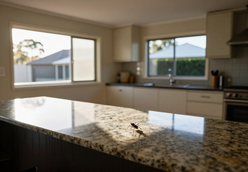 Garage free of spiders in Panania after treatment